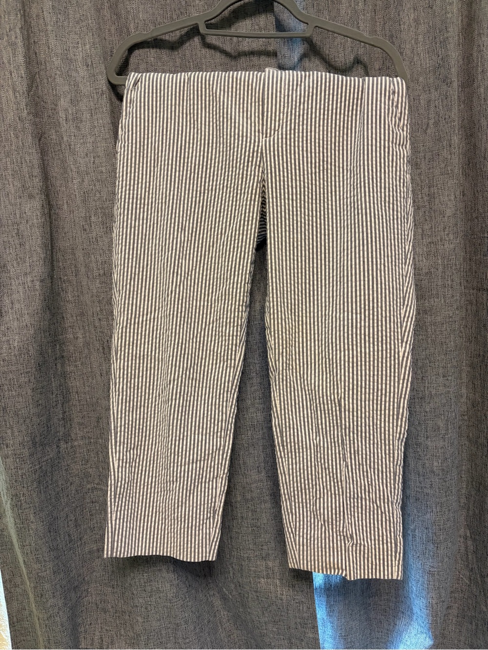 Banana Republic Navy and White Striped Chinos
